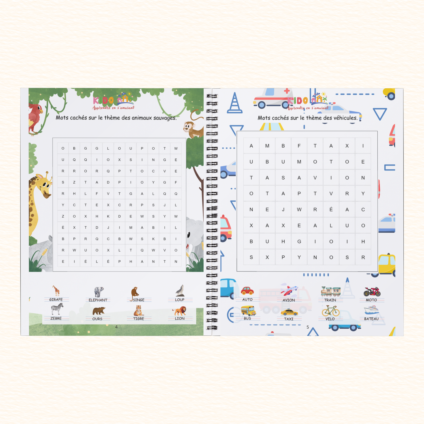 📘 Livret de Mots Cachés – Activités éducatives thématiques à partir de 6 ans