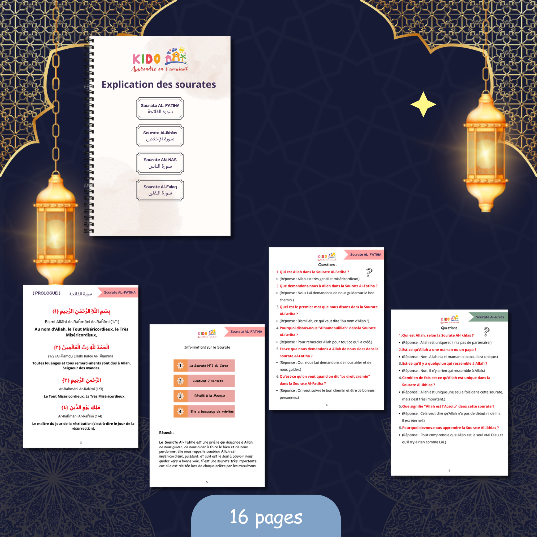 Livret d'Explication des Sourates pour les Enfants 🌟 PDF