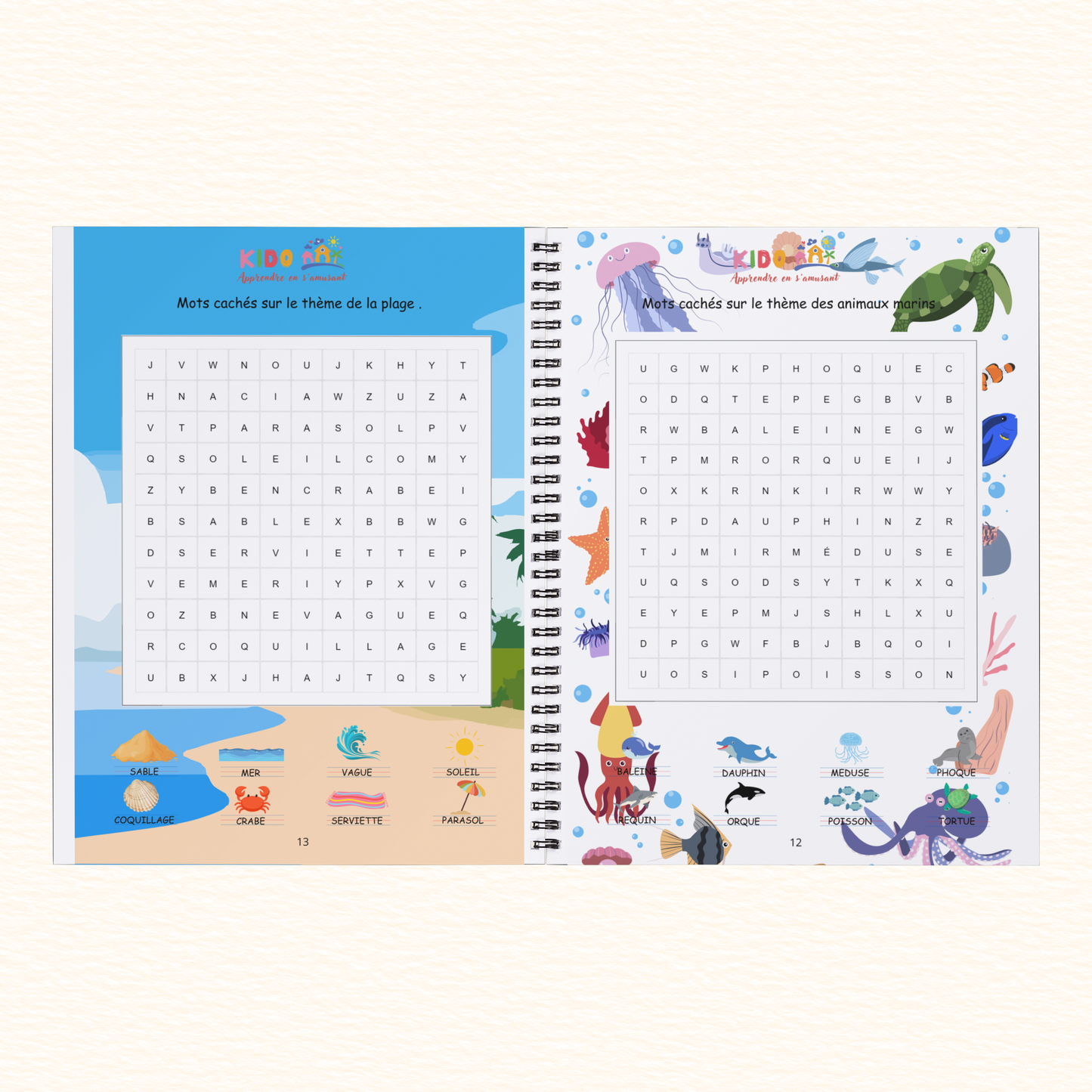 📘 Livret de Mots Cachés – Activités éducatives thématiques à partir de 6 ans