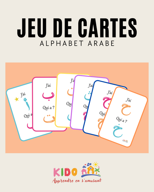 Jeu de cartes « J'ai… Qui a ? » - Alphabet Arabe