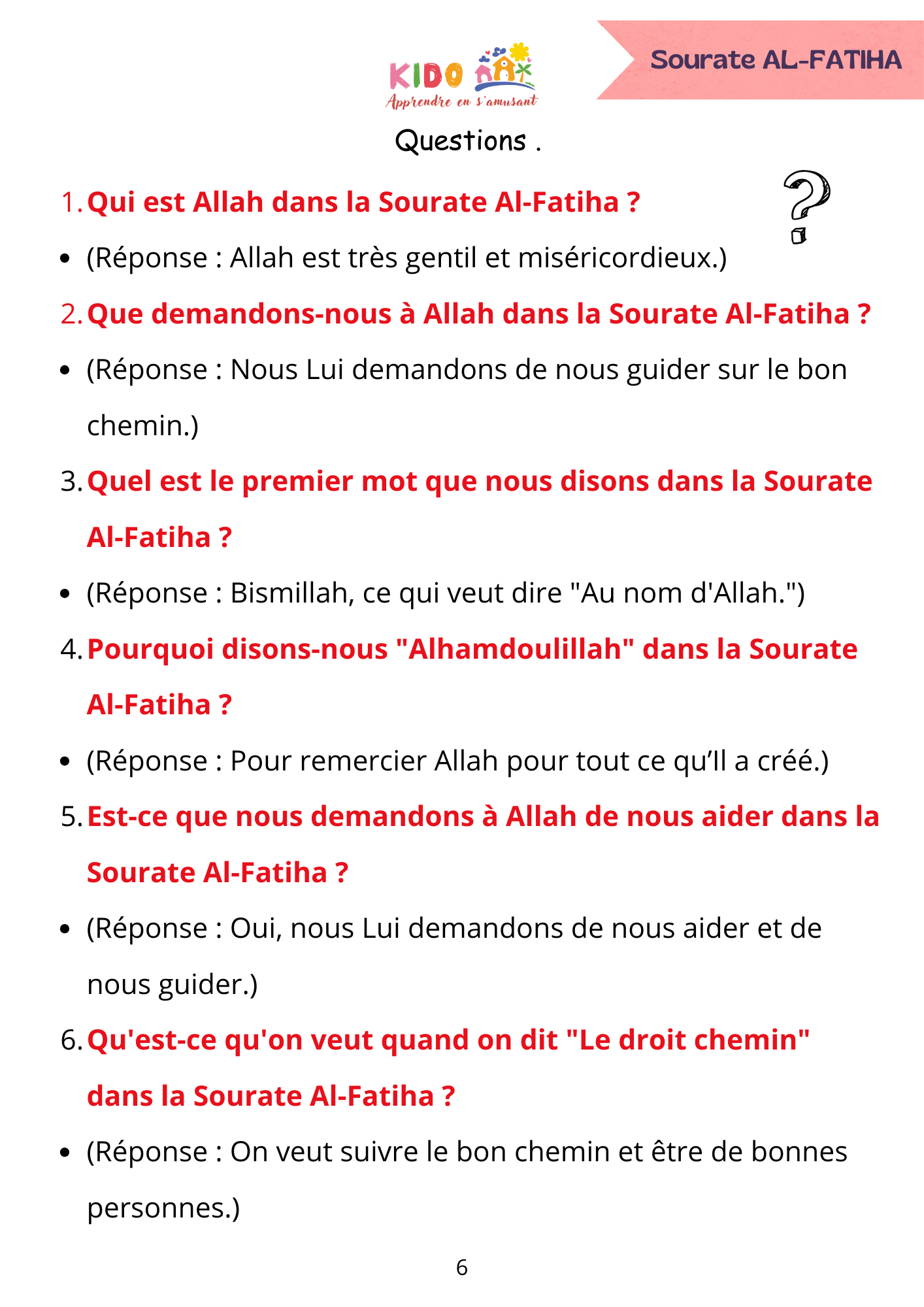 Livret d'Explication des Sourates pour les Enfants 🌟 PDF