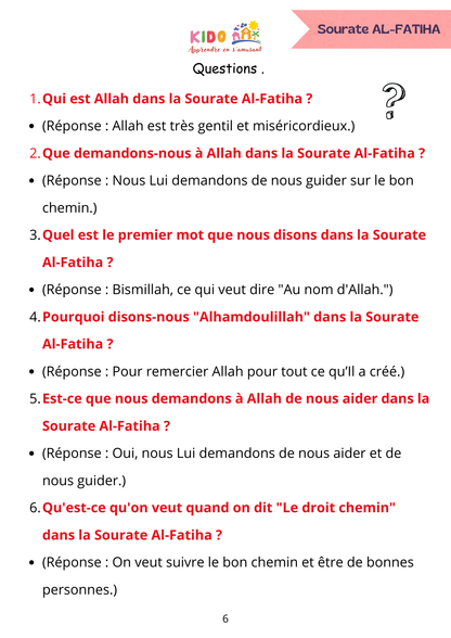 Livret d'Explication des Sourates pour les Enfants 🌟 PDF